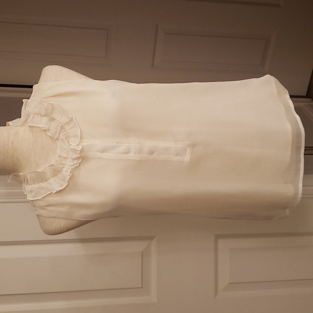 J. Crew Ruffle Collar Cream Cami